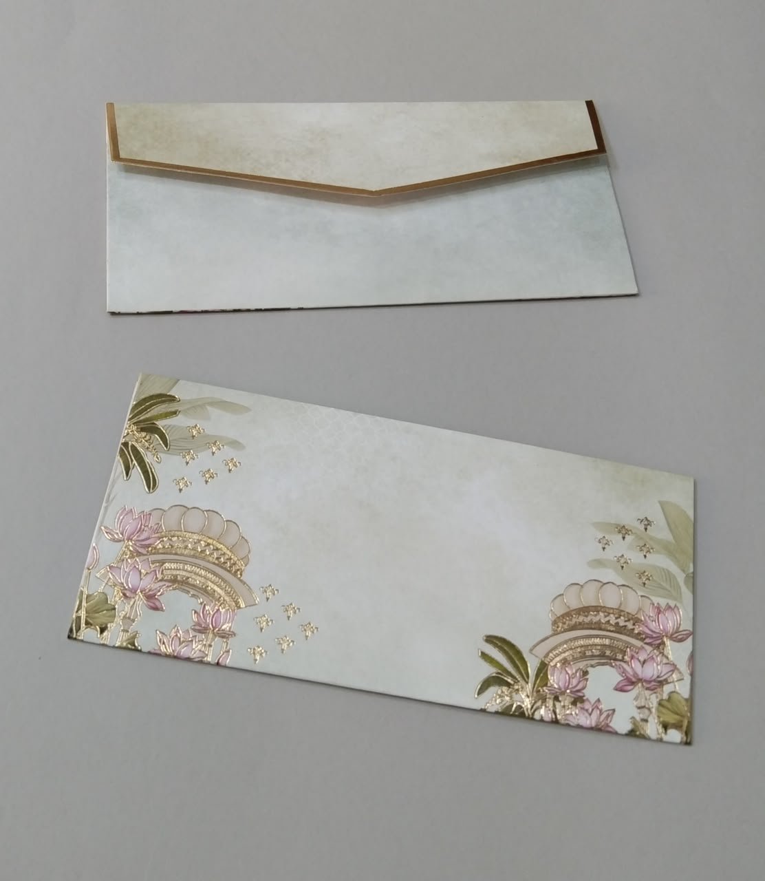 Lotus Elegance Floral Wedding Invitation