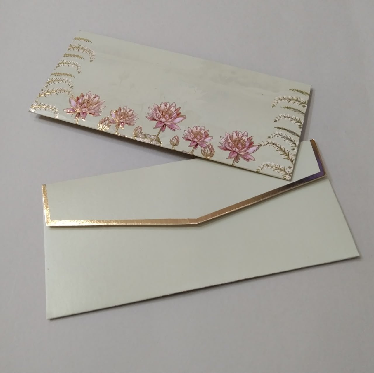 Pink Lotus Floral Wedding Invitation Set