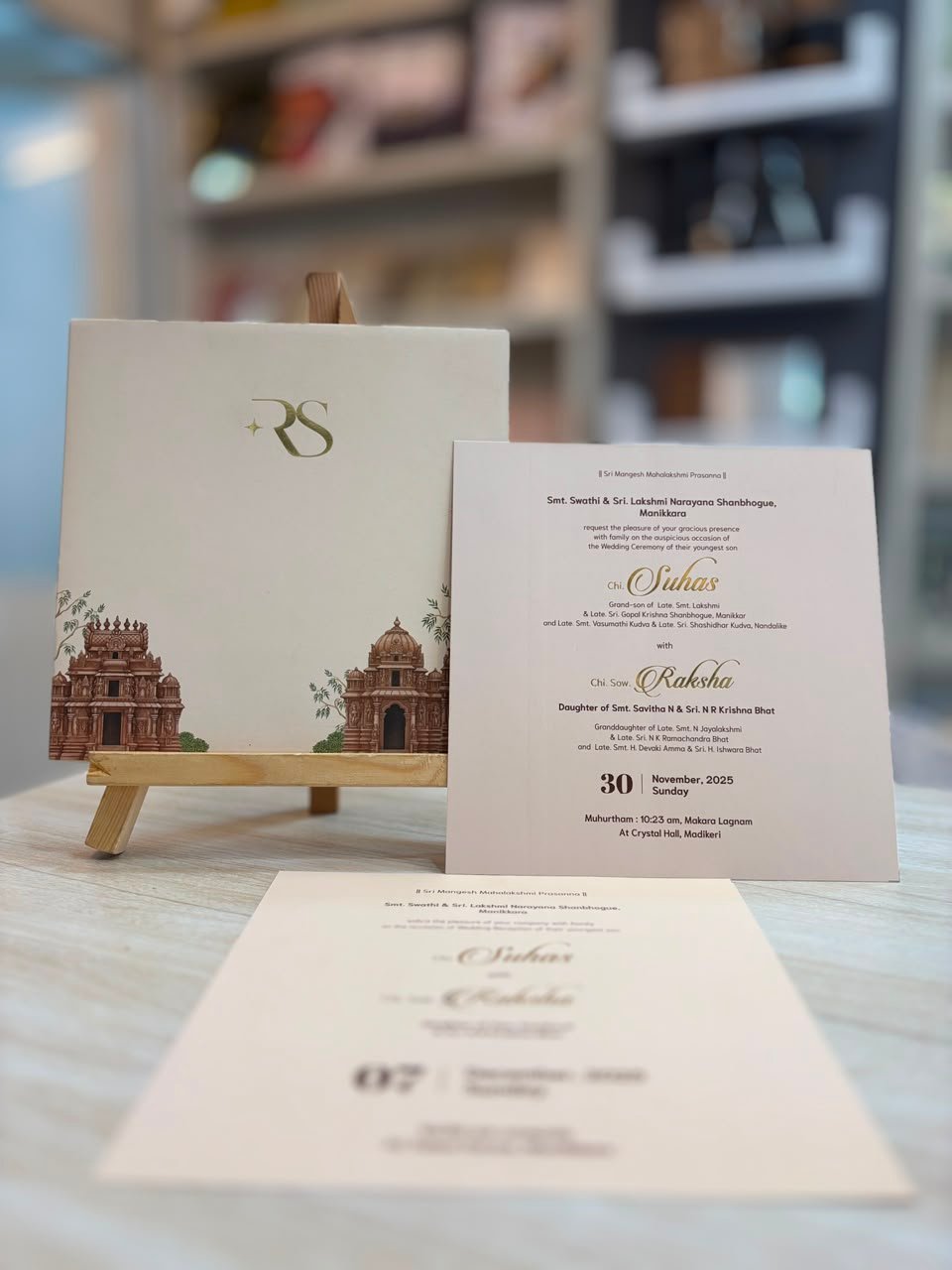 Heritage Temple Wedding Invitation Set