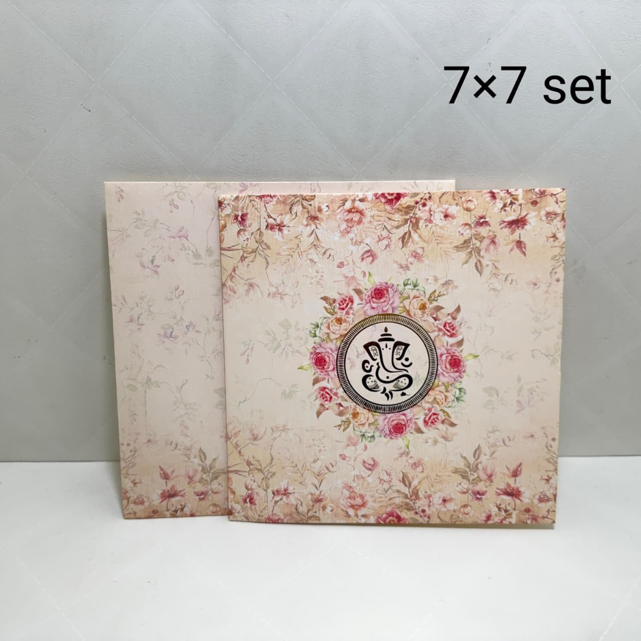 Ganesha Bloom Square Wedding Invitation